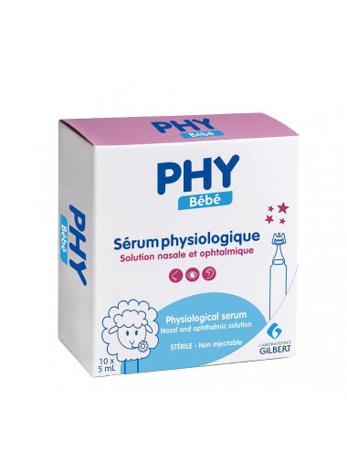Gilbert Sérum Physiologique Physiodose – 10 Unidoses de 5 ml