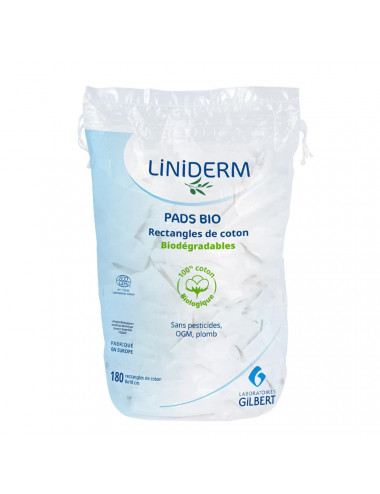 Gilbert Bio Pads Cotons BIO Certifiés GOTS – 180 Unités