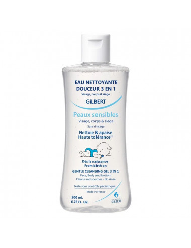Gilbert Eau Nettoyante Douceur 3 en 1 – 200 ml