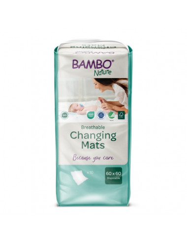 Bambo Nature – Tapis de change (Alèse) 60x60 cm