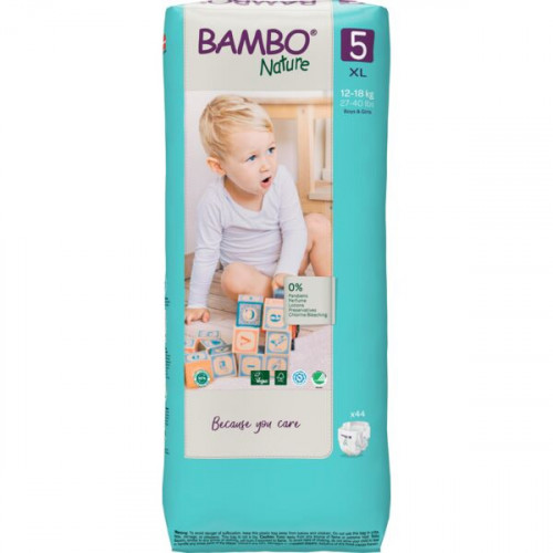 Bambo Nature – Couche Bébé Taille 5 (12-18 kg) 44 Unités