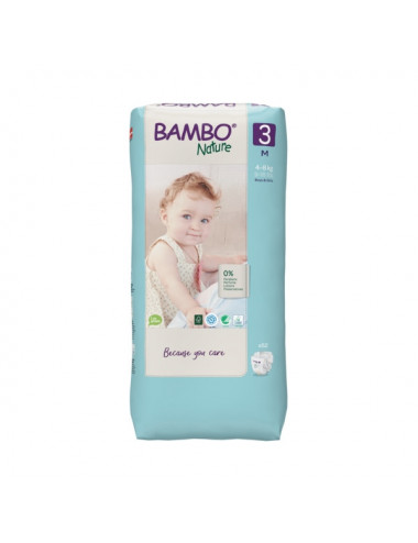 Bambo Nature – Couche Bébé Taille 3 (4-8 kg) 52 Unités