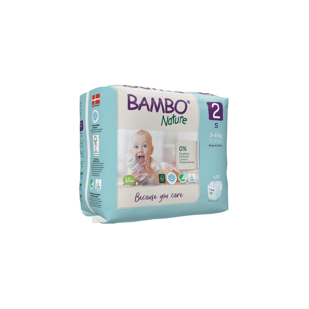 Bambo Nature – Couche Bébé Taille 2 (3-6 kg) 30 Unités