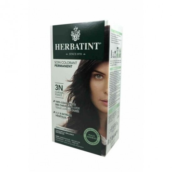 Herbatint gel colorant permanent 3n châtain foncé 60ml Herbatint gel colorant permanent 3n châtain foncé 60ml
