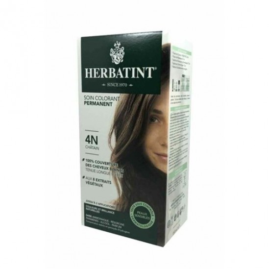 Herbatint gel colorant permanent 4n châtain 60ml Herbatint gel colorant permanent 4n châtain 60ml