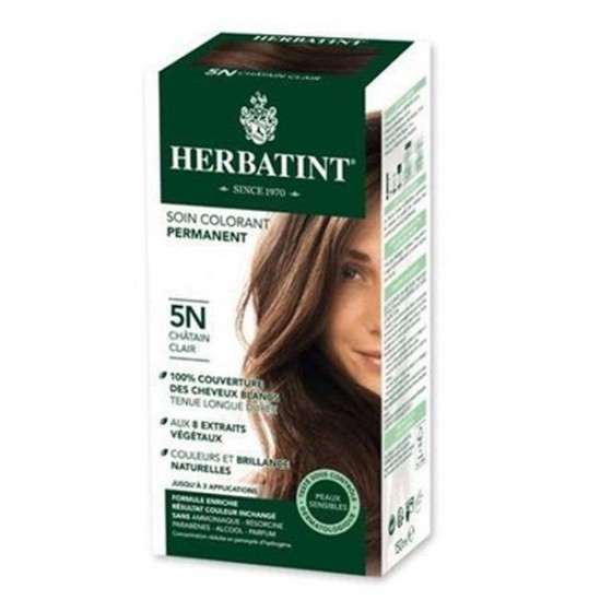 Herbatint gel colorant permanent 5n châtain clair 60ml Herbatint gel colorant permanent 5n châtain clair 60ml