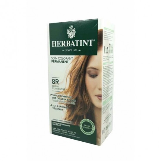 Herbatint gel colorant permanent 8r blond clair cuivre 150ml Herbatint gel colorant permanent 8r blond clair cuivre 150ml