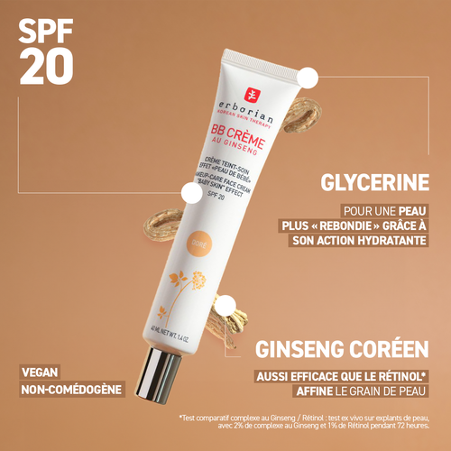 Erborian BB Crème au Ginseng Teinte Nude SPF 20 – 40 ml