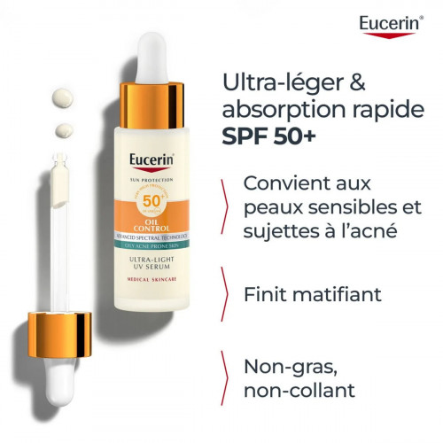 Eucerin Sérum UV Ultra-Léger Sun Oil Control SPF 50+ – 50 ml