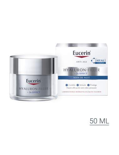 Eucerin Hyaluron-Filler + 3x Effect Soin de Nuit – 50 ml