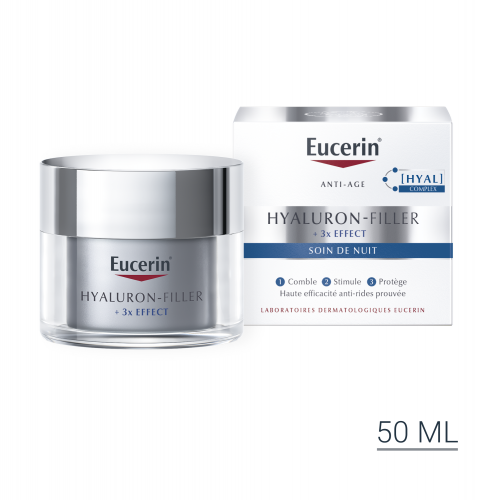 Eucerin Hyaluron-Filler + 3x Effect Soin de Nuit – 50 ml