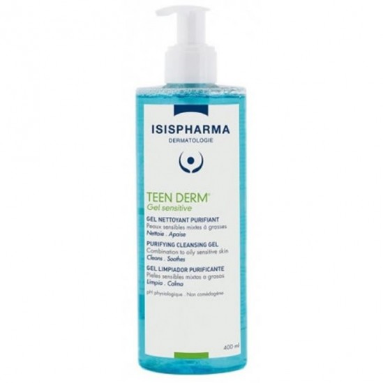 Isispharma teen derm gel sensitive nettoyant purifiant 400ml Isispharma teen derm gel sensitive nettoyant purifiant 400ml