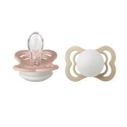 2 Sucettes BIBS Suprème Symétrique Blush / Vanilla - GLOW