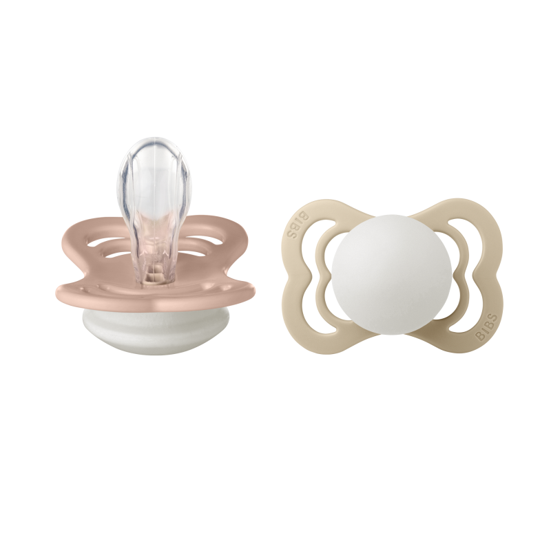2 Sucettes BIBS Suprème Symétrique Blush / Vanilla - GLOW