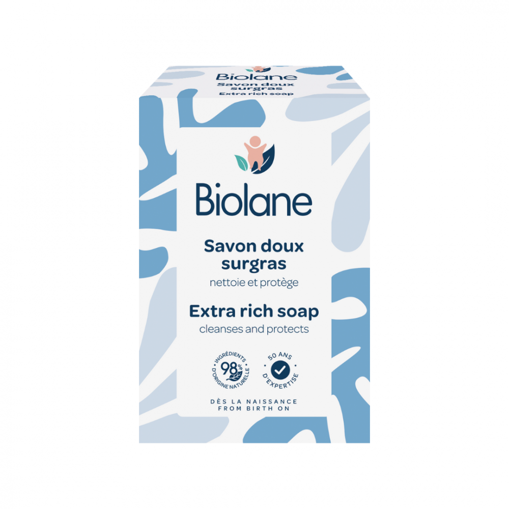 Biolane Savon Doux Surgras Visage et Corps – 150 g