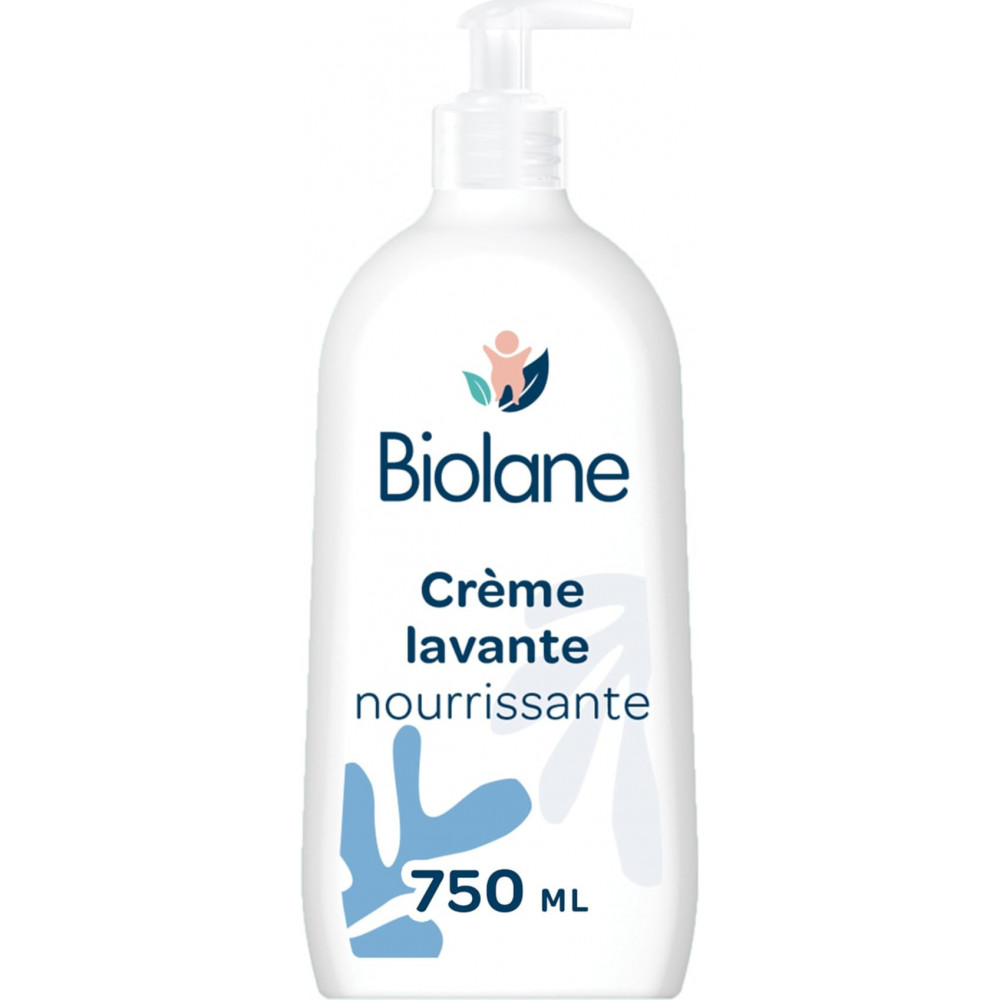 Biolane Crème Lavante Nourrissante Peaux Sèches Corps et Cheveux – 750 ml