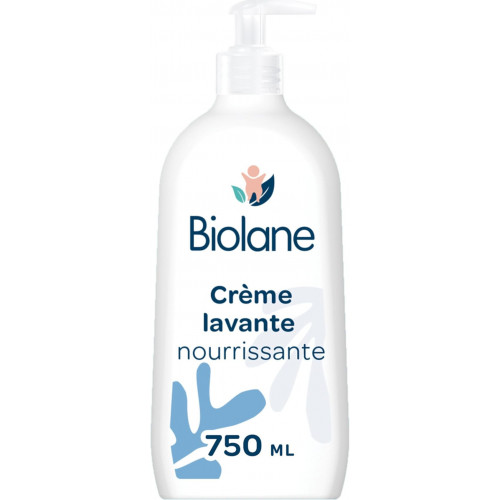 Biolane Crème Lavante Nourrissante Peaux Sèches Corps et Cheveux – 750 ml