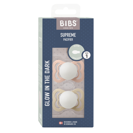 2 Sucettes BIBS Suprème Symétrique Blush / Vanilla - GLOW