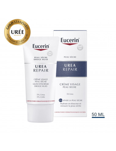 Eucerin UreaRepair Crème Visage 5% d'Urée Hydratante – 50 ml