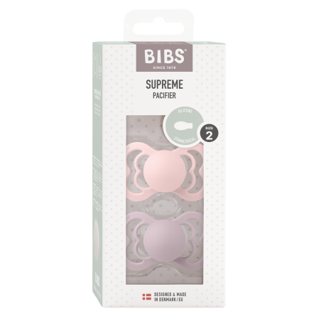 2 Sucettes BIBS Suprème Symétrique Blossom / Dusky Lilac