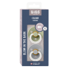 2 Sucettes BIBS Colour Ronde Sage / Cloud - GLOW