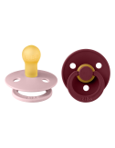 2 Sucettes BIBS Colour Ronde Pink Plum / Elderberry