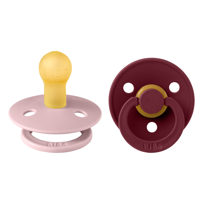 2 Sucettes BIBS Colour Ronde Pink Plum / Elderberry