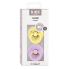 2 Sucettes BIBS Colour Ronde Sunshine / Violet sky