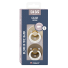 2 Sucettes BIBS Colour Ronde Dark Oak / Vanilla - GLOW)