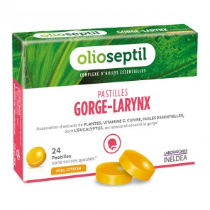 Olioseptil pastilles gorge - larynx 24 pastilles