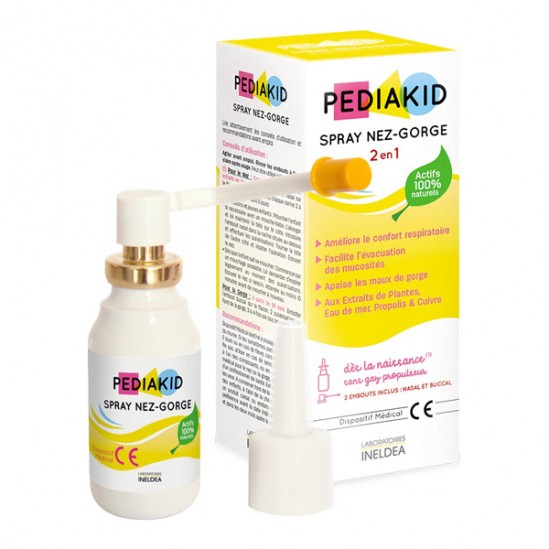 Ineldea Pediakid Spray Nez-Gorge 2 Embouts 20 ml Ineldea Pediakid Spray Nez-Gorge 2 Embouts 20 ml