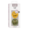 2 Sucettes BIBS Colour Ronde Honey Bee / Olive