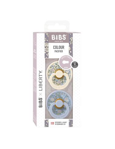 2 Sucettes BIBS Colour Ronde Eloise Dusty Blue Mix