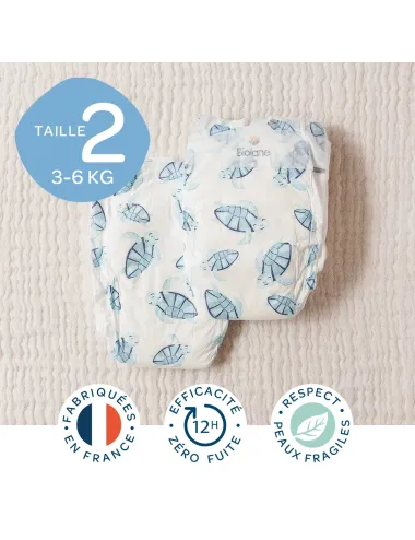 Biolane Couches Écologiques Taille 2 (3-6 kg) – Pack de 28