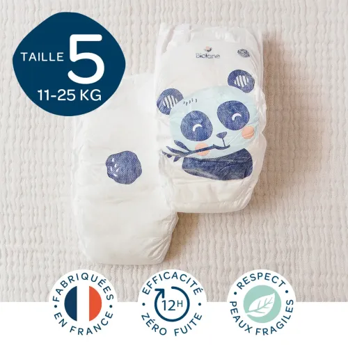 Biolane Couches Écologiques Taille 5 (11-25 kg) – Pack de 40