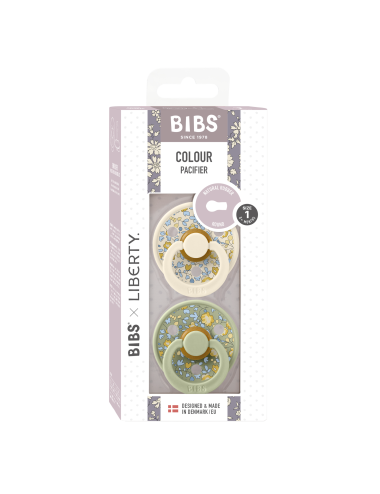 2 Sucettes BIBS Colour Ronde Eloise Sage Mix