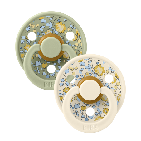 2 Sucettes BIBS Colour Ronde Eloise Sage Mix