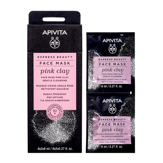 Apivita express beauty pink clay masque visage 2x8ml Apivita express beauty pink clay masque visage 2x8ml