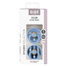 2 Sucettes BIBS Colour Ronde Studio Sky Blue Mix