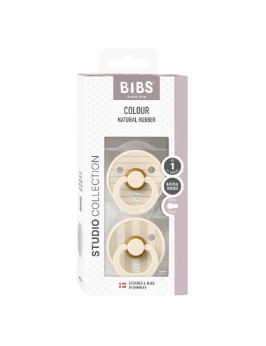 2 Sucettes BIBS Colour Ronde Studio Ivory Vanilla Mix
