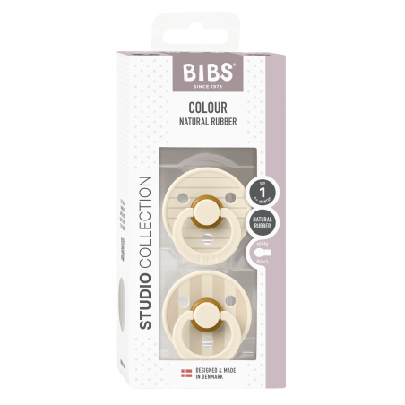 2 Sucettes BIBS Colour Ronde Studio Ivory Vanilla Mix