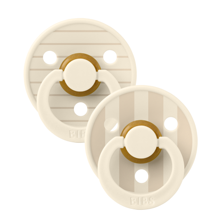 2 Sucettes BIBS Colour Ronde Studio Ivory Vanilla Mix