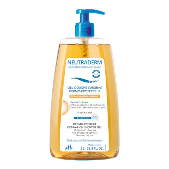 Neutraderm gel douche surgras dermo-protecteur 1L Neutraderm gel douche surgras dermo-protecteur 1L
