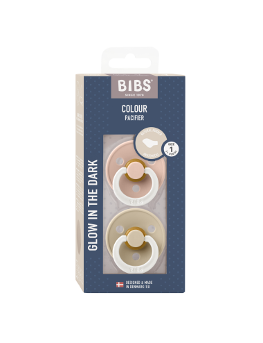 2 Sucettes BIBS Colour Anatomique Blush / Vanilla - GLOW