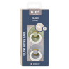 2 Sucettes BIBS Colour Anatomique Sage / Cloud - GLOW