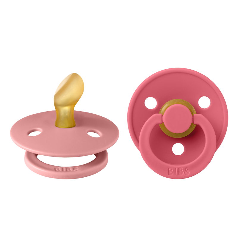 2 Sucettes BIBS Colour Anatomique Dusty Pink / Coral