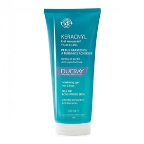 Ducray keracnyl gel moussant visage & corps 200ml
