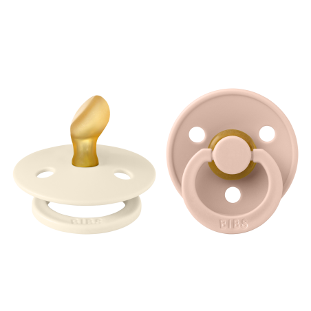 2 Sucettes BIBS Colour Anatomique Ivory / Blush