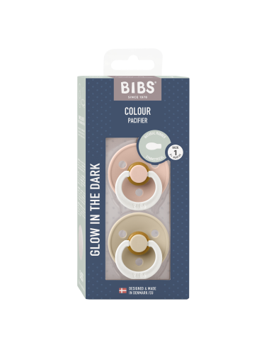 2 Sucettes BIBS Colour Symetique Blush / Vanilla - GLOW