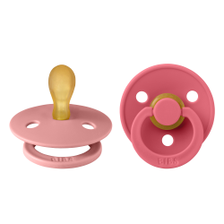 2 Sucettes BIBS Colour Symetique Dusty Pink / Coral